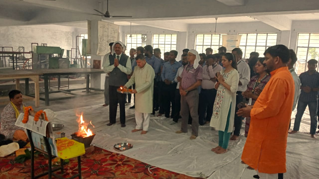 The Department of Mechanical Engineering at HRIT University, Ghaziabad proudly organized Vishwakarma Pooja