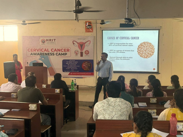 Cervical Cancer Awareness Camp at HRIT University 