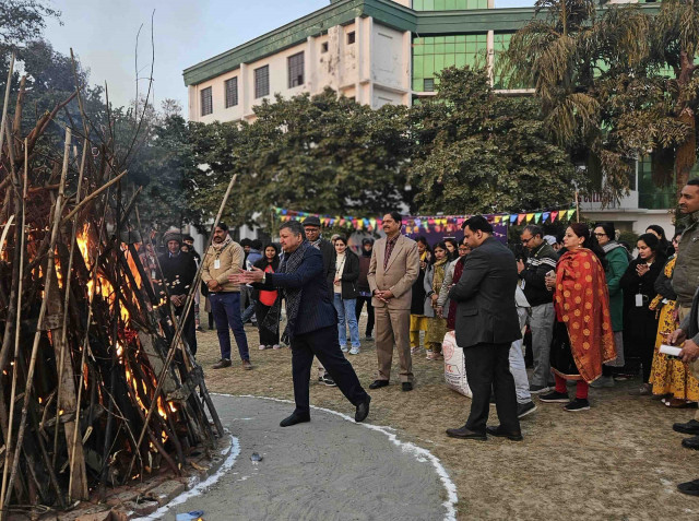 Celebrating the Spirit of Lohri at HRIT University!